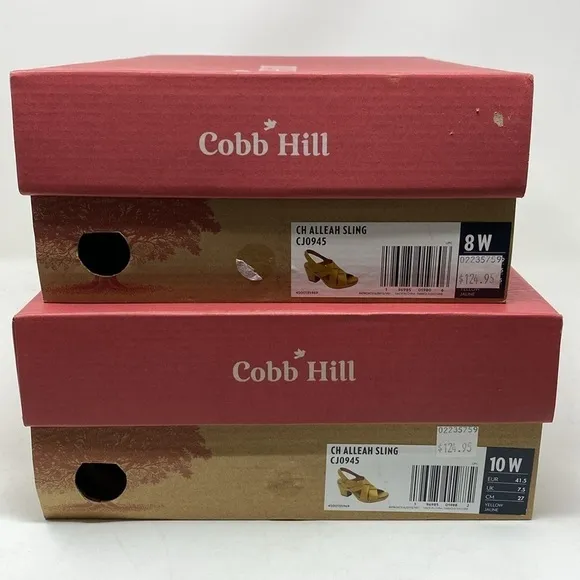 Cobb Hill Alleah Sling Sandals CJ0945 Yellow WIDE