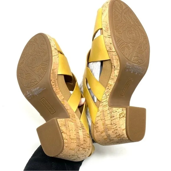 Cobb Hill Alleah Sling Sandals CJ0945 Yellow WIDE
