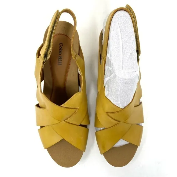 Cobb Hill Alleah Sling Sandals CJ0945 Yellow WIDE