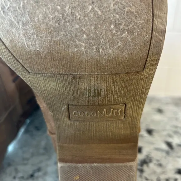 Coconuts by Matisse Cisco Faux Leather Almond Toe Cowboy, Western Boots 8.5M Tan