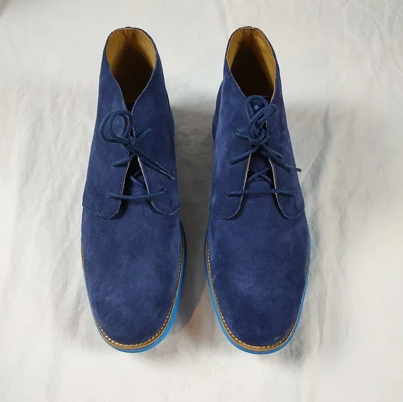 Cole Haan Blue Suede Lunargrand Chukka Boots 13M