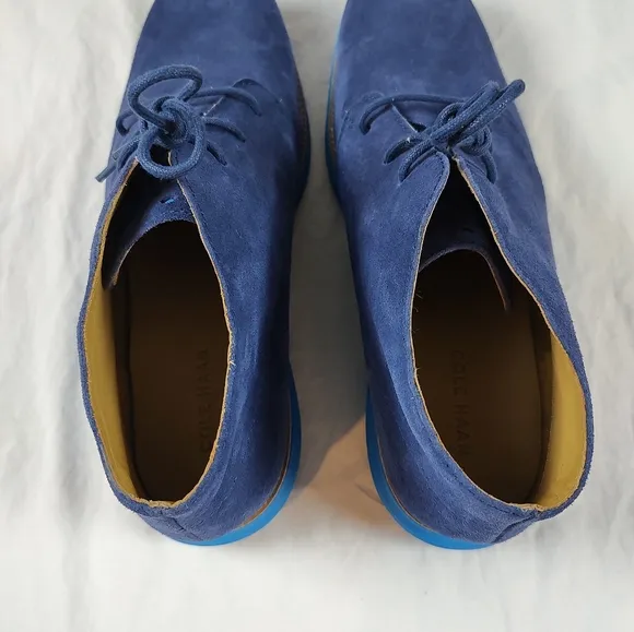 Cole Haan Blue Suede Lunargrand Chukka Boots 13M