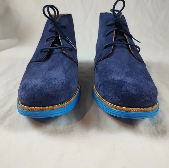 Cole Haan Blue Suede Lunargrand Chukka Boots 13M