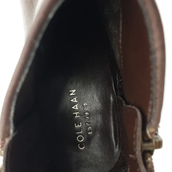 Cole Haan Brown Leather Ankle Boots Casual office Y2K festival rodeo brown