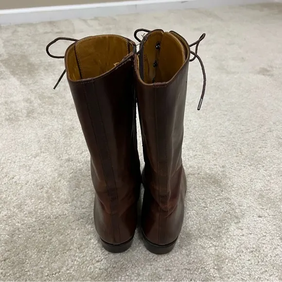 Cole Haan Country Vintage Lace Up Brown Leather Boots Pointed Women’s Size 8,