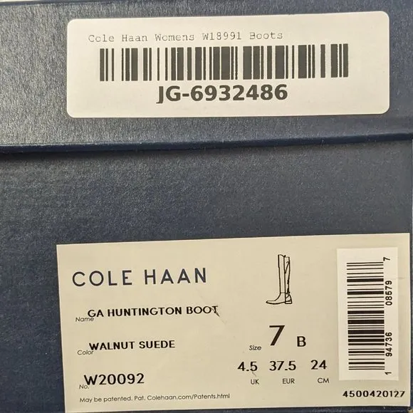 Cole Haan Grand Ambition Huntington Boots, Walnut Suede, Women's 7 M