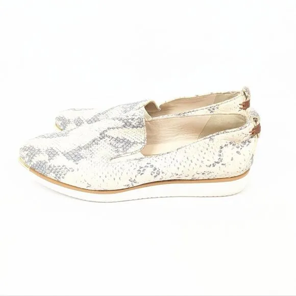 Cole Haan Grand Ambition Reptile Snake Print Embossed Leather Shoes Size 7.5
