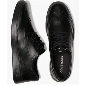 COLE HAAN Grand Crosscourt Wingtip Sneakers Men's Shoes  C35973 Size 9 EUC BLACK