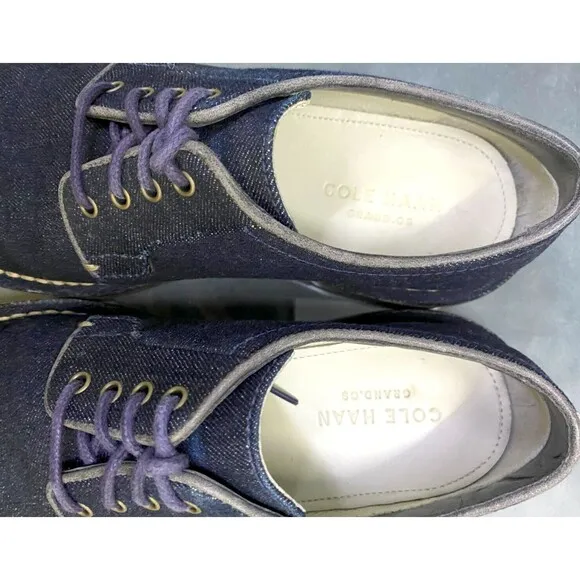 Cole Haan Grand OS Men's Casual Shoes Size 7.5 Denim Blue