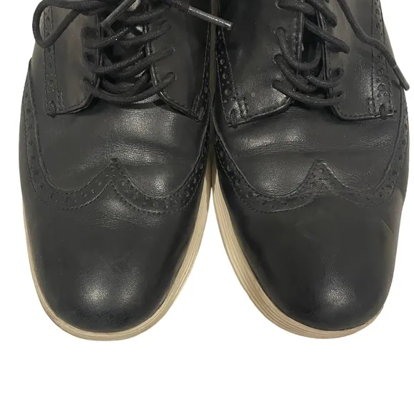 Cole Haan Grand Tour Wing Oxfords Leather Black C29413 Sz 10 M Dress Shoes