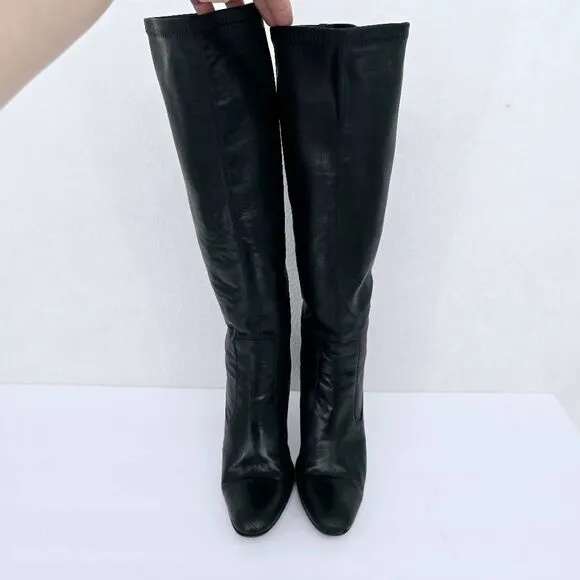 Cole Haan Heeled Leather Boots Black 7