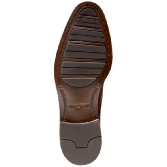 COLE HAAN Mens Brown Heel Pull-Tab Hawthorne Almond Leather Chukka Boots 10.5 M