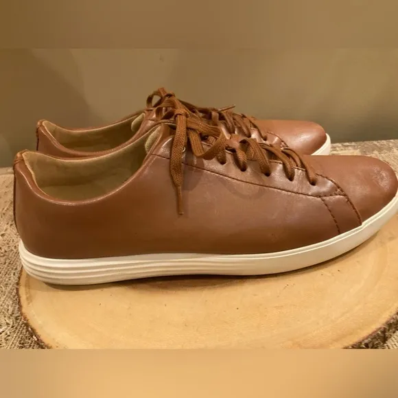 Cole Haan Men's Grand Crosscourt II Sneakers - Lace Up Brown leather 12