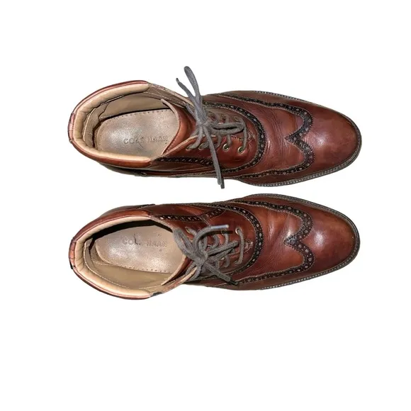 Cole Haan Men’s Williams Leather Chukka Boots Size 9 Wingtip C20286 Brown
