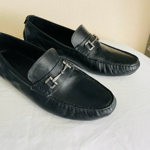 Cole Haan Somerset Link BitLoafer Black  C25980 DrivingMoc Leather Size 11 M
