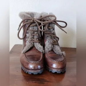 Cole Haan Women's Brown Leather Boots Size 9 M