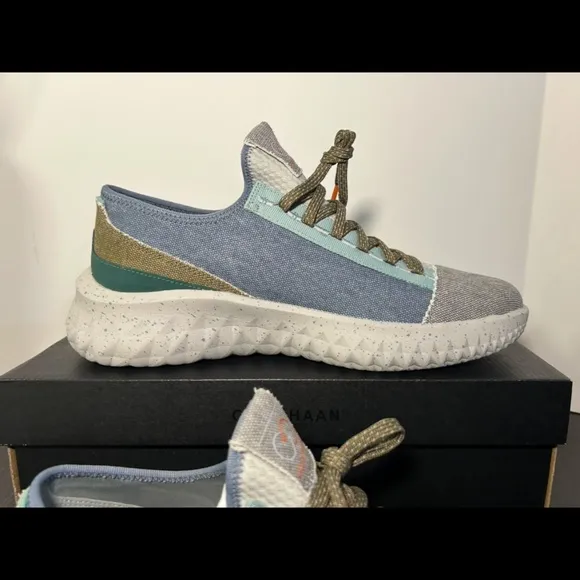Cole Haan Zerogrand Generation Grand II Sneakers Shoes Blue/Green/Grey Mens 10.5