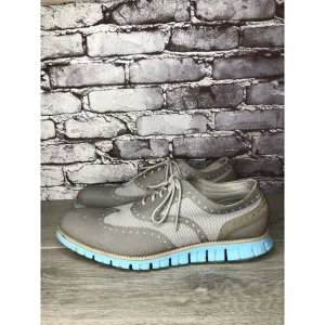Cole Haan ZeroGrand Grand.OS Gray Mesh Wingtip Blue Shoes Men’s Sz 12M US C27486