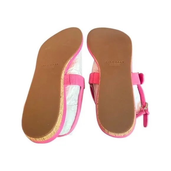 Cole Haan Francine Demi Sandals- Neon Pink Suede- Size 11 B- NIB