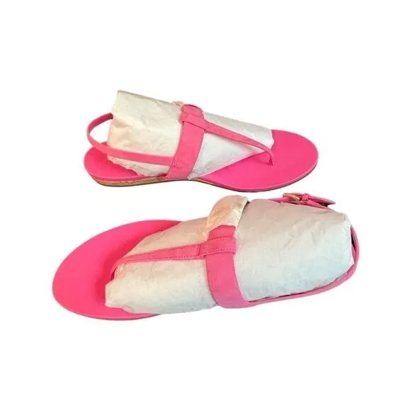 Cole Haan Francine Demi Sandals- Neon Pink Suede- Size 11 B- NIB