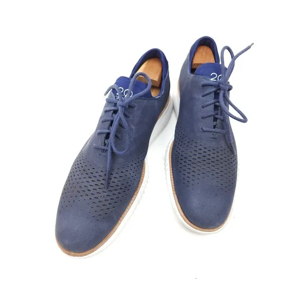 Cole Hann 2.0 Grand OS Blue/White Men's Size 9.5 M Casual Shoes