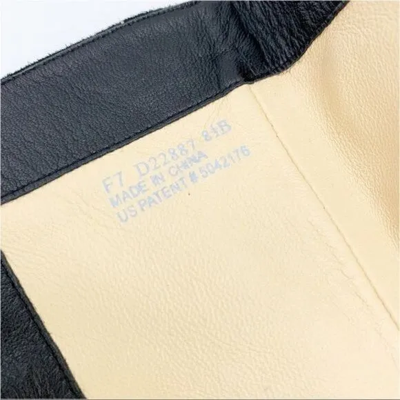 Cole Haan Nike Air Aliya Black Suede Knee-high Heeled Boots w/3 Button Detail