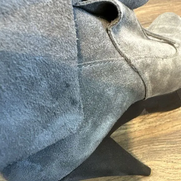 Colin Stuart Gray Suede Booties Ankle Boots Size 9