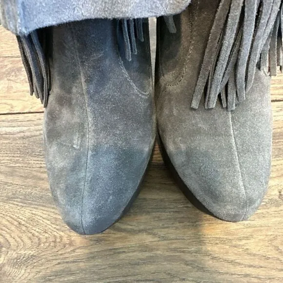 Colin Stuart Gray Suede Booties Ankle Boots Size 9