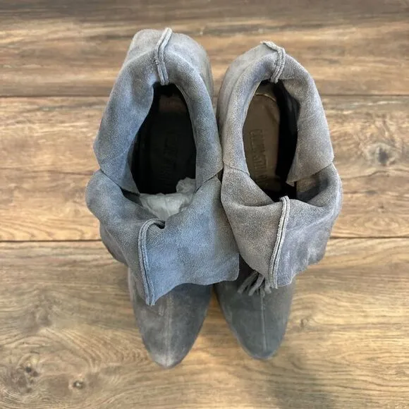 Colin Stuart Gray Suede Booties Ankle Boots Size 9