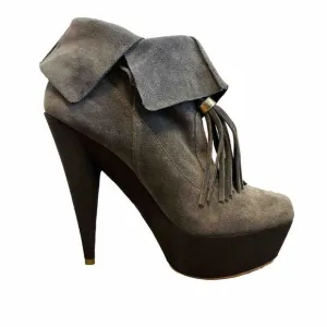 Colin Stuart Gray Suede Booties Ankle Boots Size 9