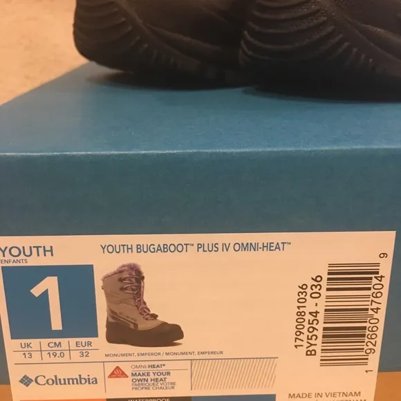 Columbia “Bugaboot” Omni-heat 400gram Boots • Girls Youth Size 1