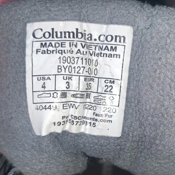 COLUMBIA HYPER-BOREAL OMNI-HEAT SNOW BOOT - KIDS' Size 4