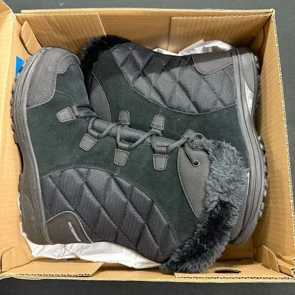 Columbia Ice Maiden II Insulated Waterproof Winter Boots 9 Black