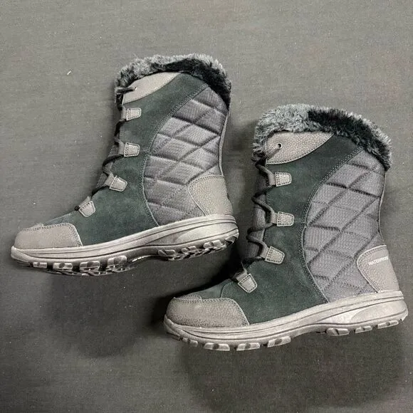 Columbia Ice Maiden II Insulated Waterproof Winter Boots 9 Black