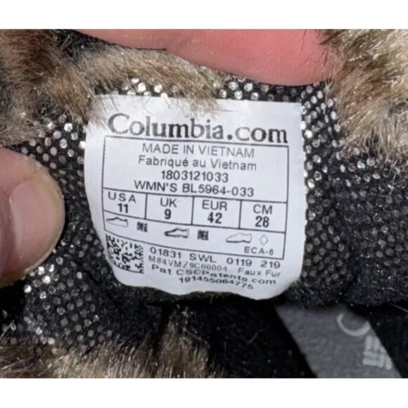 Columbia Minx Mid III Womens Waterproof Insulated Winter Snow Boots Size 11 Gray
