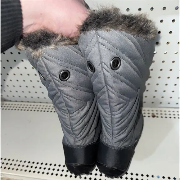 Columbia Minx Mid III Womens Waterproof Insulated Winter Snow Boots Size 11 Gray