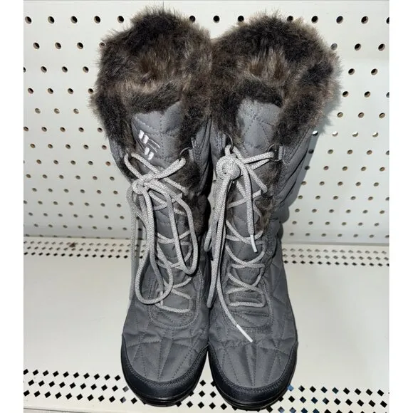 Columbia Minx Mid III Womens Waterproof Insulated Winter Snow Boots Size 11 Gray