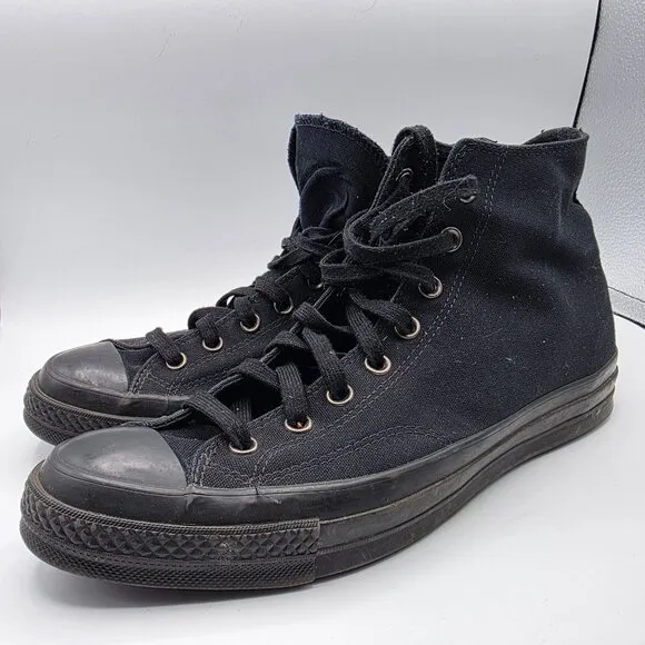 Converse Chuck 70 Mens Size 11 Monochrome Triple Black Shoes High Top Casual