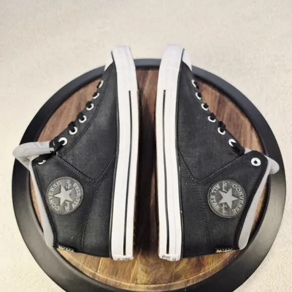 Converse Chuck Taylor Mens 12 Black Cordura Sneakers Athletic Shoes Mid Top
