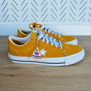 ⭐Converse One Star Pro OX Low Men Shoes Sz 6.5 Mustard Yellow Suede A09231C New⭐