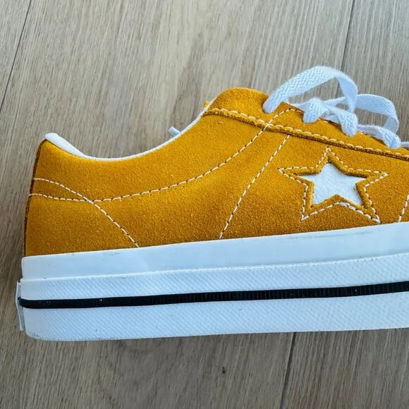 ⭐Converse One Star Pro OX Low Men Shoes Sz 6.5 Mustard Yellow Suede A09231C New⭐