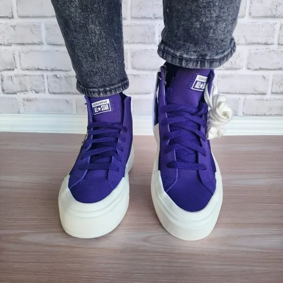 ⭐Converse Sz 7 Women Shoes Chuck Taylor All Star Cruise Purple Sneakers A10238C