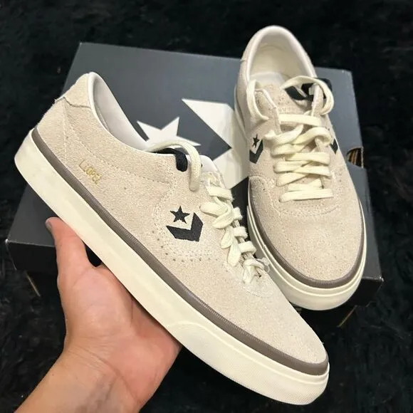 CONVERSE Louie Lopez Pro low egret suede lace up shoes sneakers women's 8.5 new