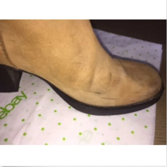 COPY - ACNE Beige Suede Leather Pistol Boots SZ 38