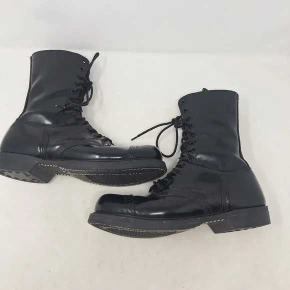 Corcoran 975 Black 10 Inch Jump Boots Military Police Combat Gothic Size 9.5 E