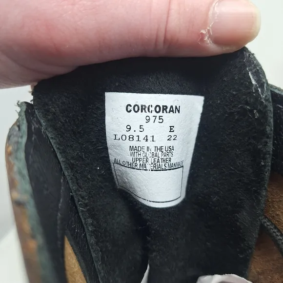 Corcoran 975 Black 10 Inch Jump Boots Military Police Combat Gothic Size 9.5 E