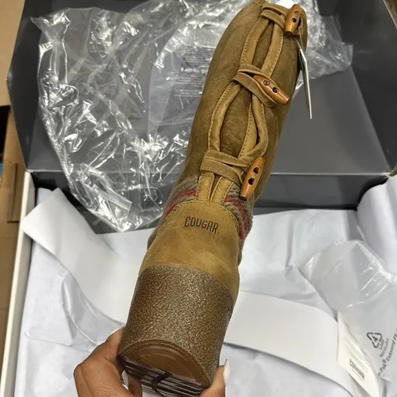 COUGAR DUNCAN DRAFT SUEDE SHEARLING WINTER WATERPROOF BOOTS 9