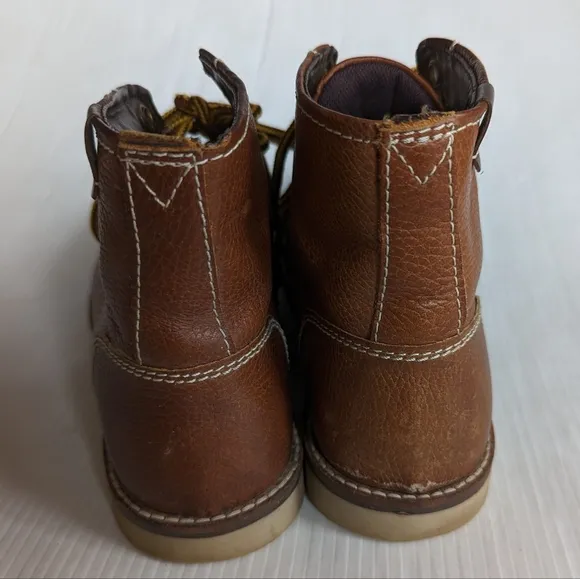 CREVO Buck 226 men's lace-up brown leather high top boots
