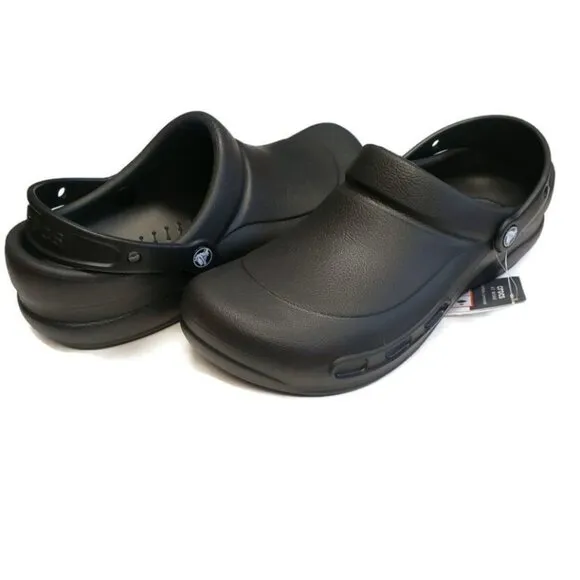 CROCS Bistro Lightweight Slip On Clogs Shoes Black Mens Size 10 Womens Size 12