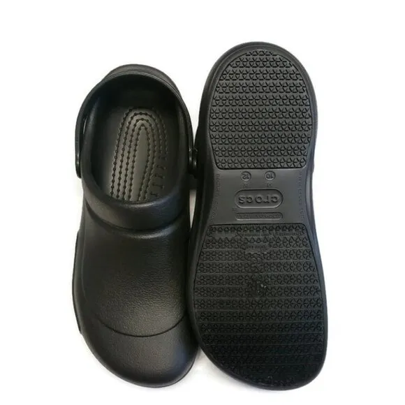 CROCS Bistro Lightweight Slip On Clogs Shoes Black Mens Size 10 Womens Size 12